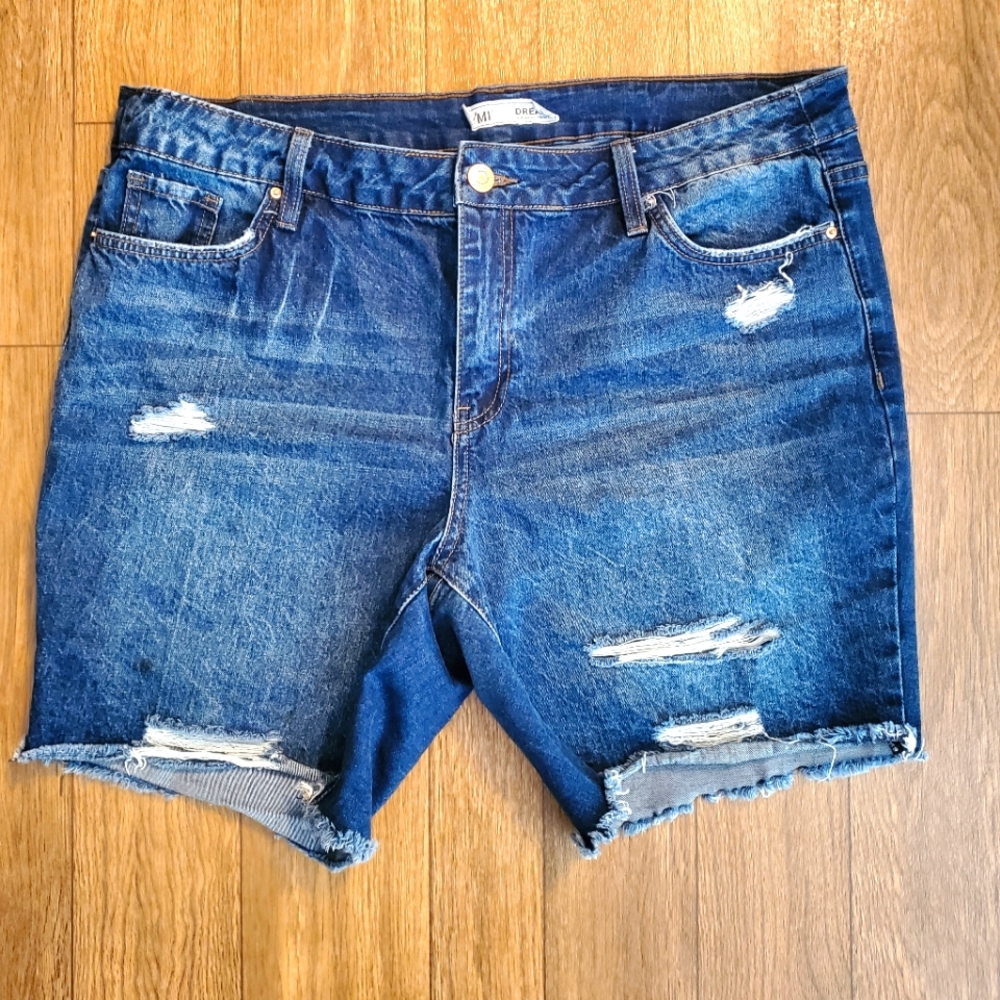 YMI Deconstructed Denim Shorts